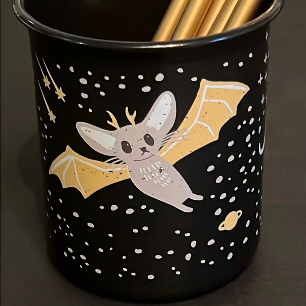 “Cosmic” metal pencil box & “Beasties” cup-NWT